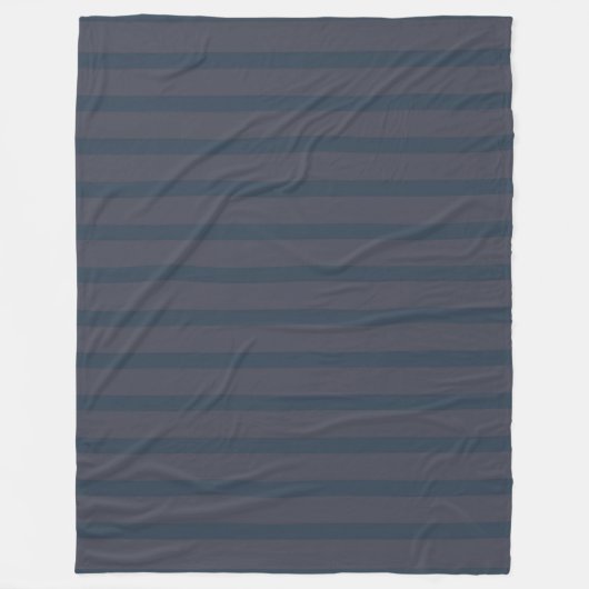 Couverture Polaire Bleu marine moderne prune rayé (Devant)