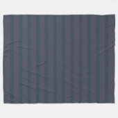 Couverture Polaire Bleu marine moderne prune rayé (Devant (Horizontal))