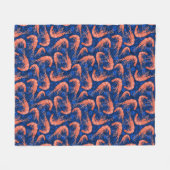 Couverture Polaire Bleu marine nautique de bulle de corail d'océan de (Devant (Horizontal))