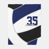 Couverture Polaire bleu marine noir géant volleyball (Devant)