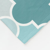 Couverture Polaire Bleu Marocain Trellis, Lattes, Quatrefoil (Coin)