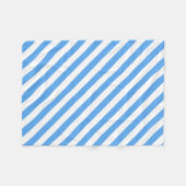 Couverture Polaire Bleu moderne Blanc rayé Élégant Modèle (Devant (Horizontal))