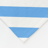 Couverture Polaire Bleu moderne Blanc rayé Élégant Modèle (Coin)