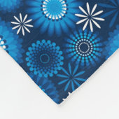 Couverture Polaire Bleu moderne géométrique (Coin)