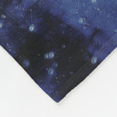 Couverture Polaire Bleu Moonlit Forêt magique Scène d'hiver (Coin)