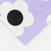 Couverture Polaire Bleu Noir Blanc Tropical Floral Printemps Botaniqu (Coin)