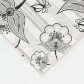 Couverture Polaire Bleu noir joli fleurs sans couture motif (Coin)