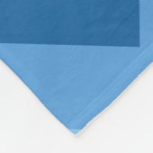 Couverture Polaire Bleu Ombre Chevrons Monogram Fleece Blanche (Coin)