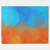 Couverture Polaire bleu orange (Devant (Horizontal))