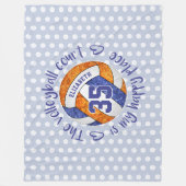 Couverture Polaire bleu orange Le terrain de volley est mon joli endr (Devant)