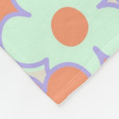 Couverture Polaire Bleu orange violet tropical Floral Botanique (Coin)