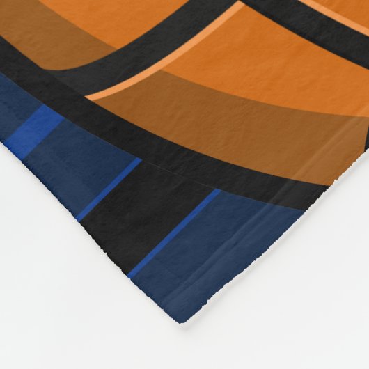 Couverture Polaire Bleu orienté de basket-ball brillant (Coin)