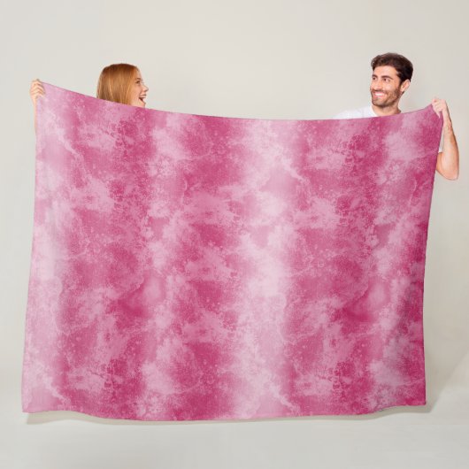 Couverture Polaire Bleu Pink Ombre (En situation)