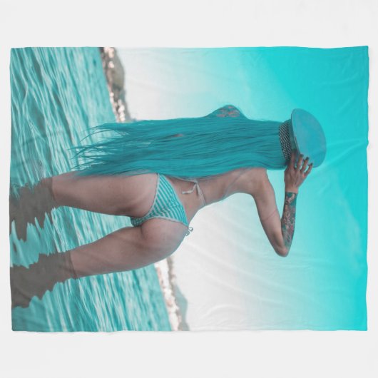 Couverture Polaire Bleu profond (Devant (Horizontal))