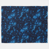 Couverture polaire bleu profond et flocons de neig (Devant (Horizontal))