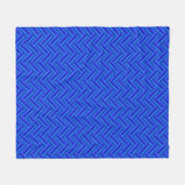 Couverture Polaire Bleu rayures double motif (Devant (Horizontal))