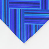 Couverture Polaire Bleu rayures double motif (Coin)