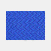 Couverture Polaire Bleu rayures double motif (Devant (Horizontal))