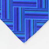Couverture Polaire Bleu rayures double motif (Coin)