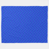 Couverture Polaire Bleu rayures double motif (Devant (Horizontal))