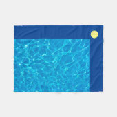 Couverture Polaire Bleu Réflexion/Jaune Spot Toison Blanche (Devant (Horizontal))
