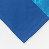 Couverture Polaire Bleu Réflexion/Jaune Spot Toison Blanche (Coin)