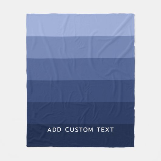 Couverture Polaire Bleu rétro avec nom Simple Sans Serif (Devant)