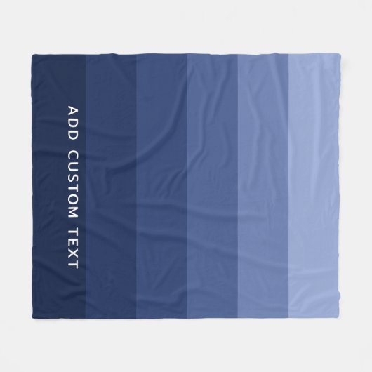 Couverture Polaire Bleu rétro avec nom Simple Sans Serif (Devant (Horizontal))