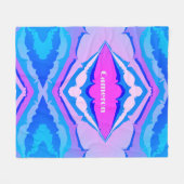 Couverture Polaire Bleu rose Abstrait Inspiritisme moderne personnali (Devant (Horizontal))