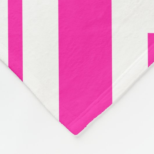 Couverture Polaire Bleu Rose Et Blanc Zigzag Chevron 2 Monogramme (Coin)