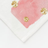 Couverture Polaire Bleu rose | Faux Gold Confetti Monogramme (Coin)