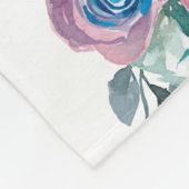 Couverture Polaire Bleu rose flou floral Twin Milestone Baby (Coin)