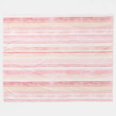 Couverture Polaire Bleu rose rayures crème (Devant (Horizontal))