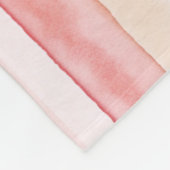 Couverture Polaire Bleu rose rayures crème (Coin)