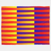 Couverture Polaire Bleu Rouge Jaune Grille polaire (Devant (Horizontal))