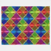 Couverture Polaire Bleu rouge Parties scintillant verte Conception Pl (Devant (Horizontal))