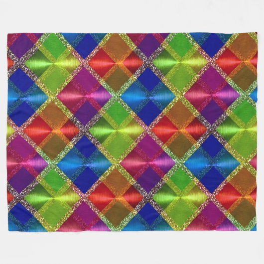 Couverture Polaire Bleu rouge Parties scintillant verte Conception Pl (Devant (Horizontal))