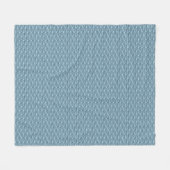 Couverture Polaire Bleu Schooling Poisson Échelle Motif Fleece Blanch (Devant (Horizontal))