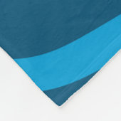 Couverture Polaire Bleu, simple, moderne, cool vague abstraction (Coin)