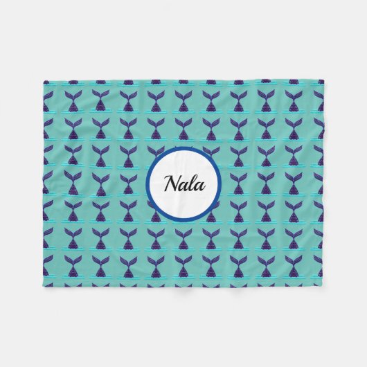 Couverture Polaire Bleu sirène (Devant (Horizontal))