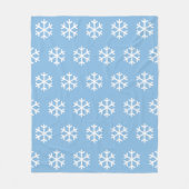 Couverture polaire bleu Snowflake (Devant)