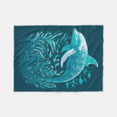 Couverture Polaire Bleu Sous Le Dauphin De Mer (Devant (Horizontal))