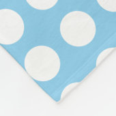 Couverture Polaire Bleu sur bébé gros points horizontauxPolka (Coin)