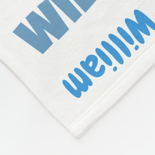 Couverture Polaire Bleu T Rex Dinosaur Blanche en polaire (Coin)