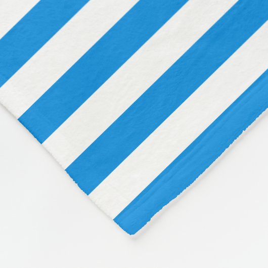 Couverture Polaire Bleu tendance Blancs rayé Élégant Modèle petit (Coin)