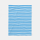 Couverture Polaire Bleu tendance Blancs rayé Élégant Modèle petit (Devant)