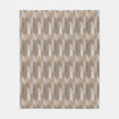 Couverture Polaire Bleu Texturé, Chevron Olive Jaune. (Devant)