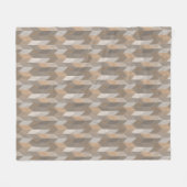 Couverture Polaire Bleu Texturé, Chevron Olive Jaune. (Devant (Horizontal))