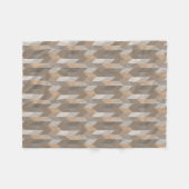 Couverture Polaire Bleu texturé, jaune, chevron olive. (Devant (Horizontal))