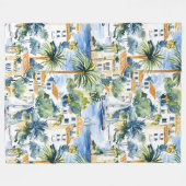 Couverture Polaire Bleu Tropical Méditerranée (Devant (Horizontal))